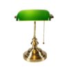 Table Lamp With Switch Green Glass Lampshade