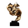 Nordic Mask Abstract Golden Figurine